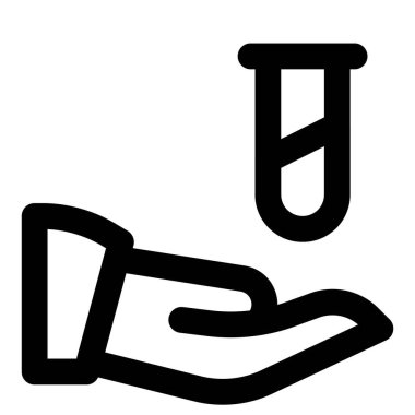 Aşı amacına ilişkin bir test tüpünün kullanılması