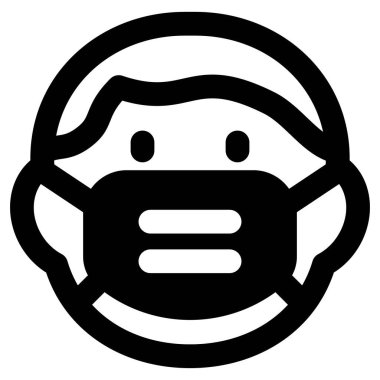 Küçük çocuk maske takarken