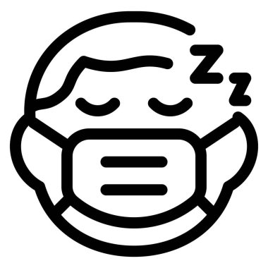 Çocuk covid-19 salgınıyla uyuyor.