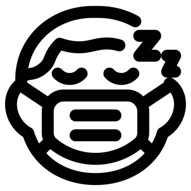 Çocuk covid-19 salgınıyla uyuyor.