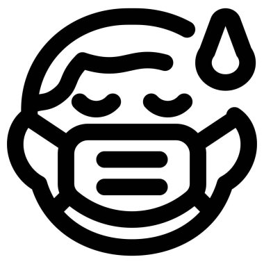 Çocuk koronavirüs enfeksiyonu yüzünden terliyor.