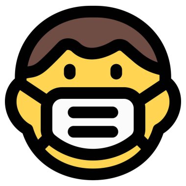 Covid-19 salgını sırasında maskeyi takan küçük bir çocuk.