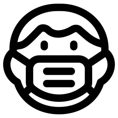 Covid-19 salgını sırasında maskeyi takan küçük bir çocuk.