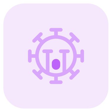 Yüzünde ağlayan bir ifadeyle Coronavirus.