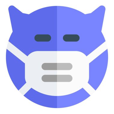 Maske takan yüz ifadesi olmayan şeytan.