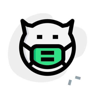 Maske takan yüz ifadesi olmayan şeytan.