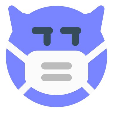 Şüpheli şeytan maskeyi takıp sol tarafa bakıyor.