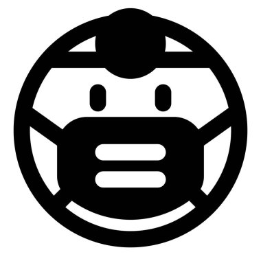 Doktor ya da cerrah emojisi ameliyat maskesi ve lamba takıyor.