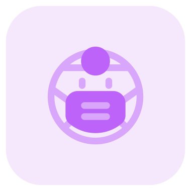 Doktor ya da cerrah emojisi ameliyat maskesi ve lamba takıyor.