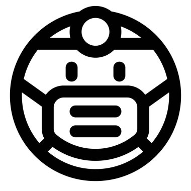 Doktor ya da cerrah emojisi ameliyat maskesi ve lamba takıyor.