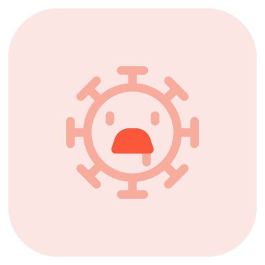 Coronavirus Düzeni tanımlaması için salyalı emoji