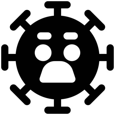 Bir koronavirüsün somurtkan ifade ifadesi