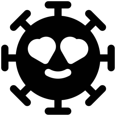 Koronavirüsün kalp gözleri ifadesi.