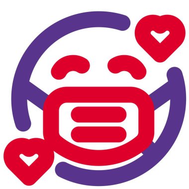 Maske takan romantik kalp duygusallığı.