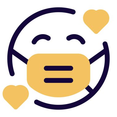 Maske takan romantik kalp duygusallığı.