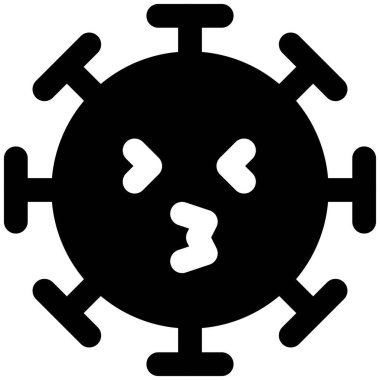 Öpüşme ifadesi olan bir duygusal koronavirüs düzeni