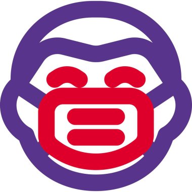 Yetişkin adam maske takarken sırıtıyor.