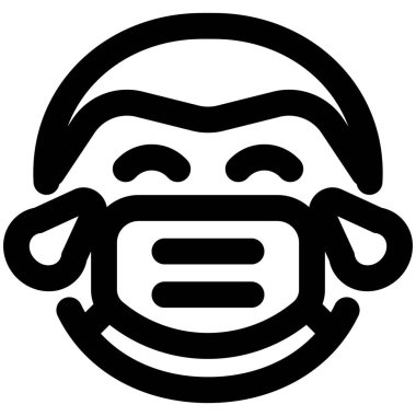 Yüzünde mutluluk gözyaşları olan bir adam hastalıklardan korunmak için maske takıyor.