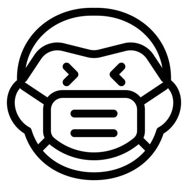 Bulaşıcı hastalıklardan korunmak için maskeyi takmış gözleri kapalı gülen bir adam.