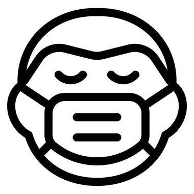 Covid-19 salgını sırasında maske takan üzgün bir adam.