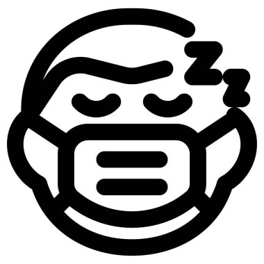 Yetişkin bir adam uyurken maske takıyor.