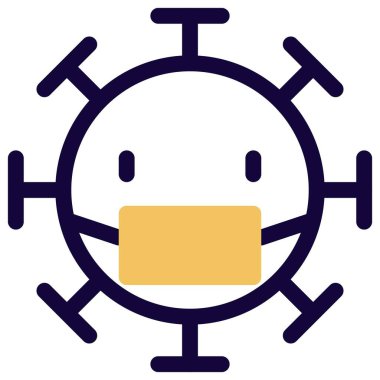 Koronavirüs önleme için maske takıyor