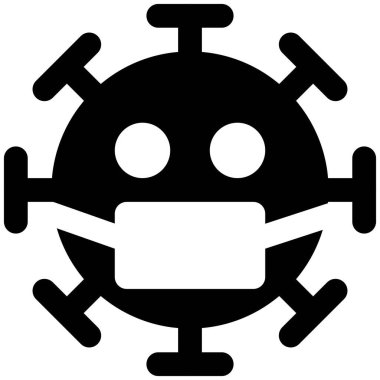 Koronavirüs yapısı maske ifadesi düzeni takıyor