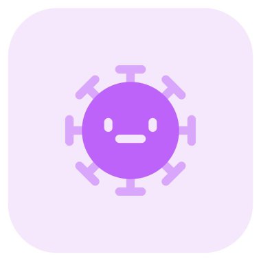 Bir koronavirüsün nötr yüz ifadesi