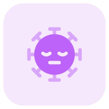 Koronavirüsün yüz tanımıyla uykulu bir ifade.