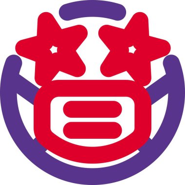 Maske emoji düzeniyle parlayan gözler