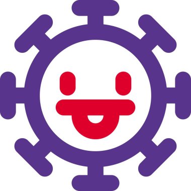 Coronavirus 'lu Emoji. Dili dışa dönük.