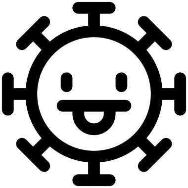 Coronavirus 'lu Emoji. Dili dışa dönük.