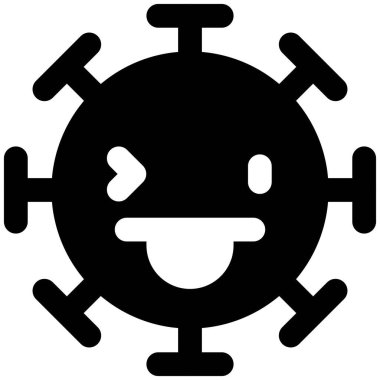 Sağ göz kırpan ifadesiyle Coronavirus