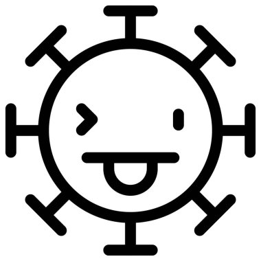 Sağ göz kırpan ifadesiyle Coronavirus