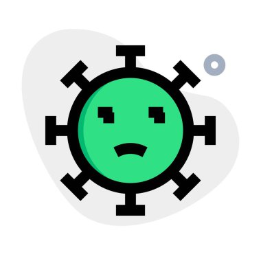 Mutsuz koronavirüs yapısı beyaz arka planda izole edilmiş RNA ipliği ile