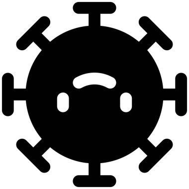 Komik bir koronavirüs yapısının ters yüz ifadesi.