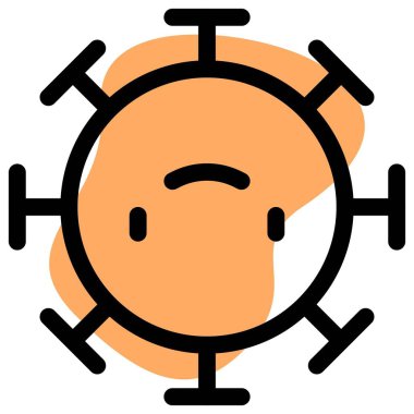 Komik bir koronavirüs yapısının ters yüz ifadesi.