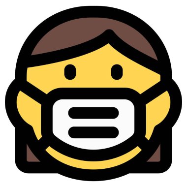 Covid-19 salgını sırasında maskeyi takan kadın.