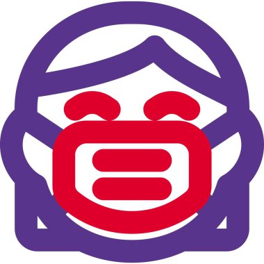 Gözleri kapalı ve maske takmış sırıtan bir kadın.