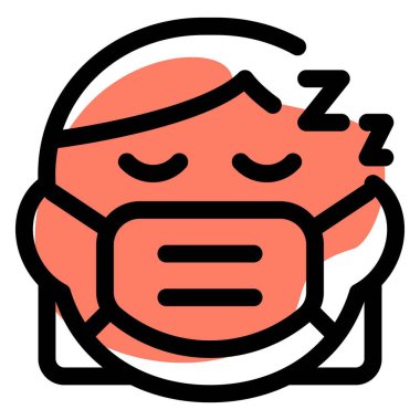 Olgun bir kadın uyurken maske takıyor.