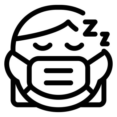 Olgun bir kadın uyurken maske takıyor.