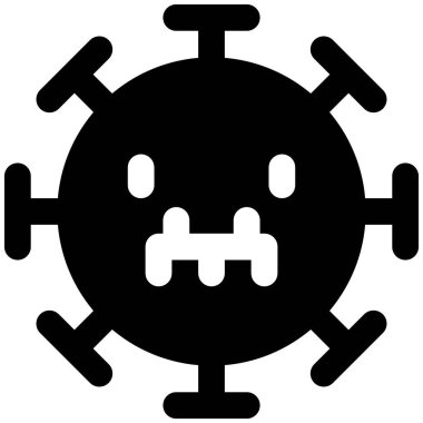 Coronavirus emoji düzeninin fermuarlı ağız ifadesi