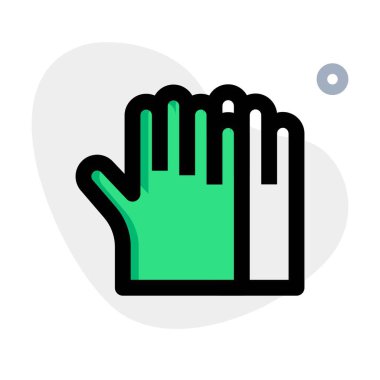 Virüsün salgından etkilenmemesi için eldivenler.