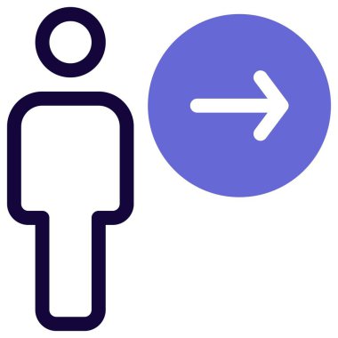 Doğru yönde ok göstergesine sahip çalışan