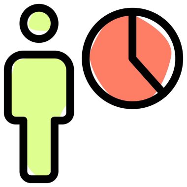 Satış pastası veri analizi beyaz arkaplanda izole edildi