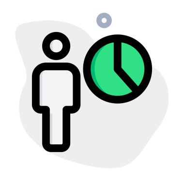 Satış pastası veri analizi beyaz arkaplanda izole edildi