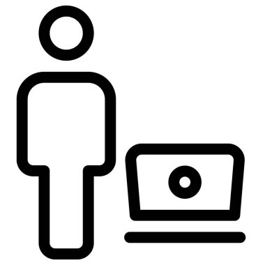 Bir dizüstü bilgisayarda çalışan çalışanlar