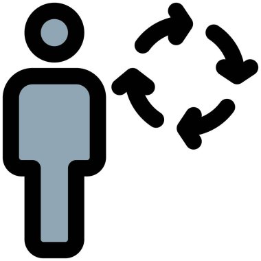 Döngü okları ile çalışma süreci için rutin değişim