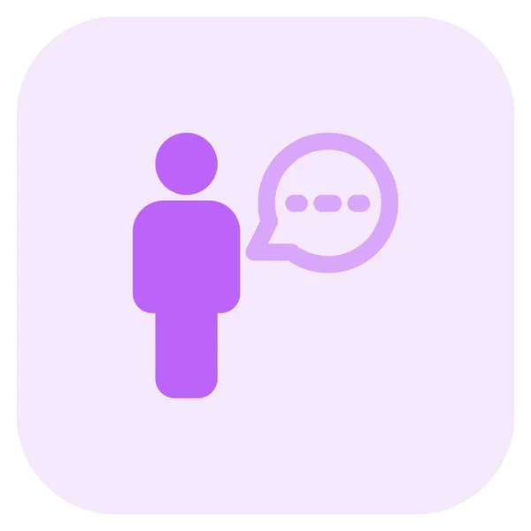 Einzelner Mitarbeiter Chat Mit Kundenbetreuer — Stockvektor