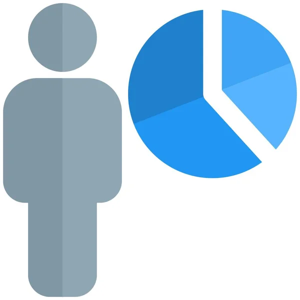 Értékesítési Pite Chart Adatelemzés Elszigetelt Fehér Háttér — Stock Vector